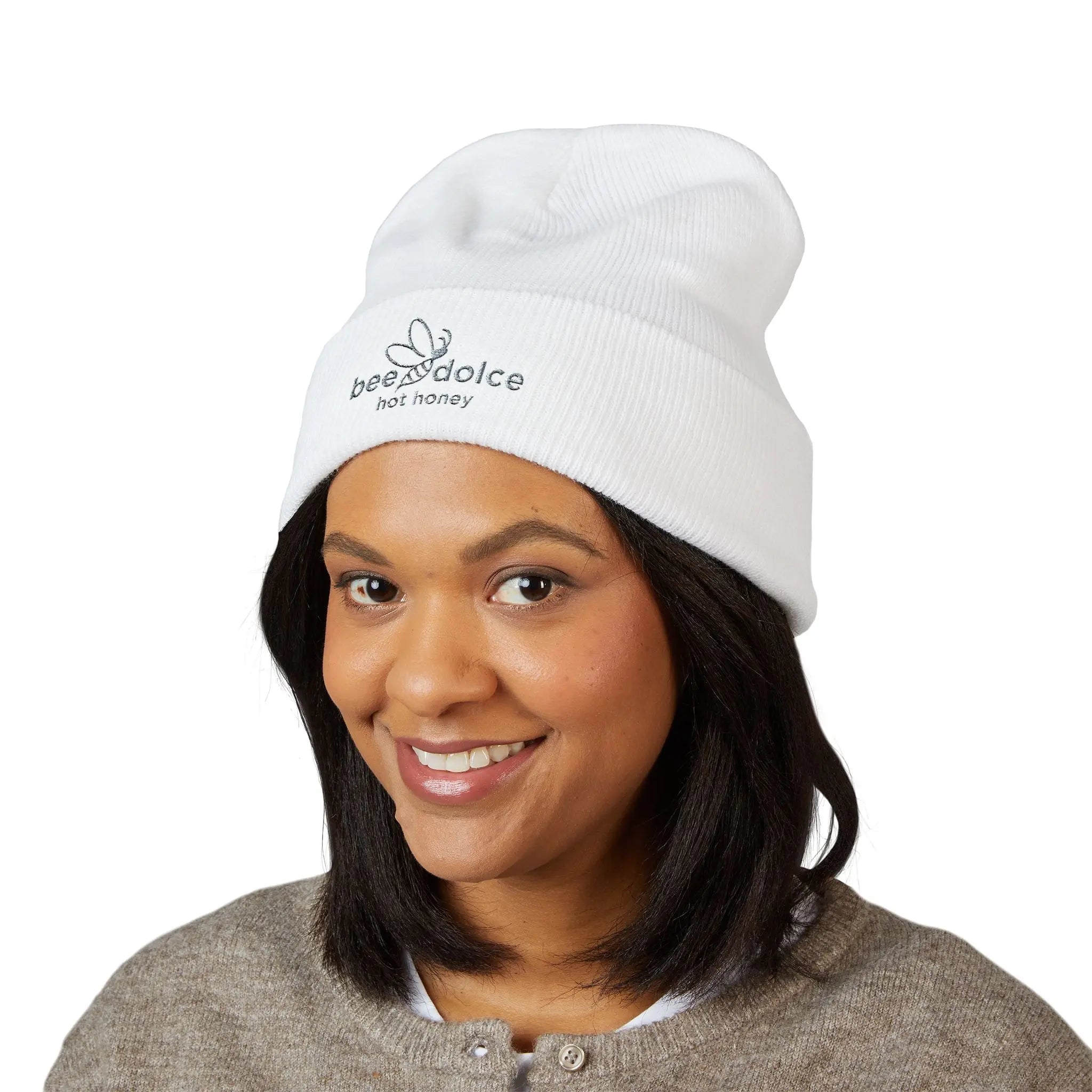 Embroidered Logo Cuffed Beanie Printify