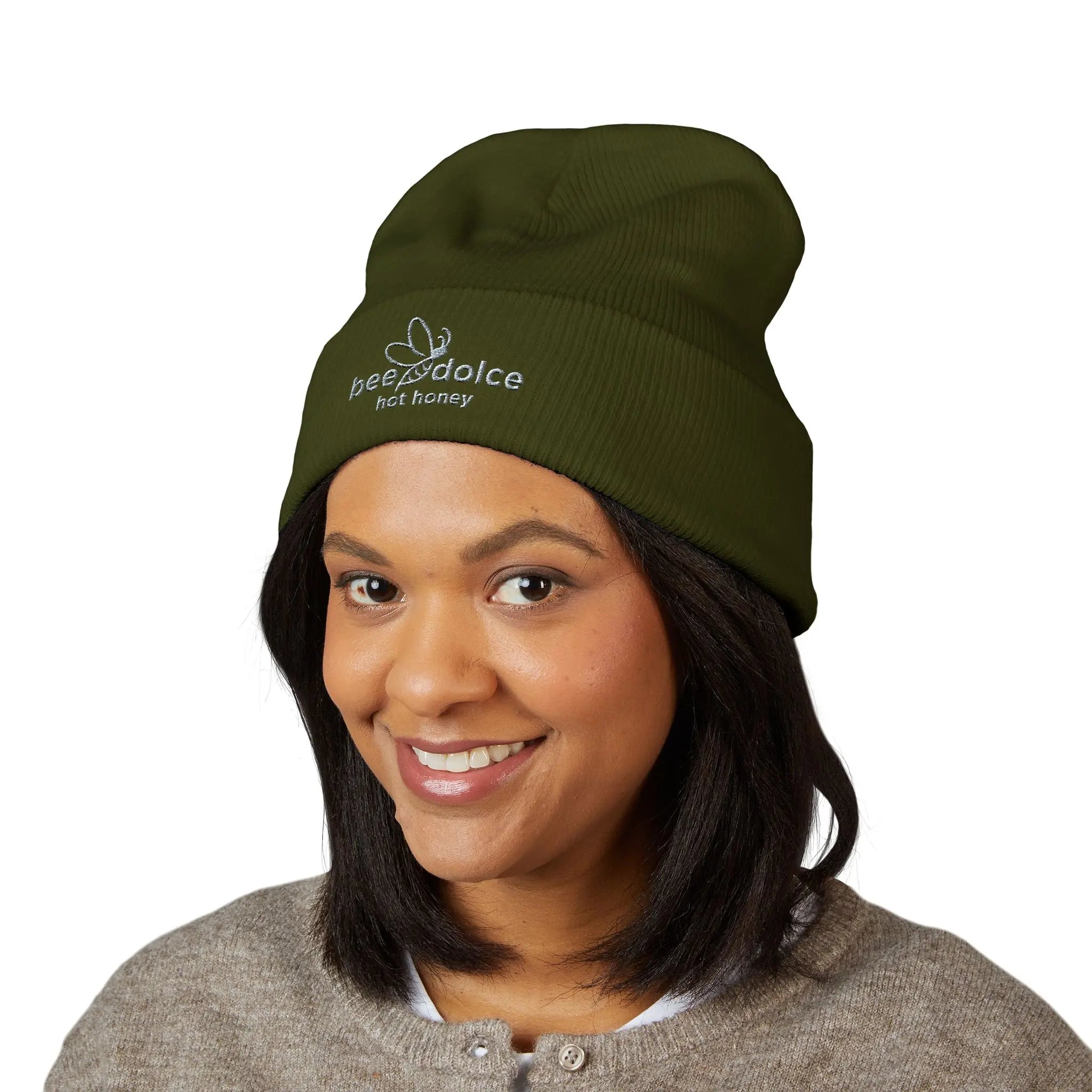 Embroidered Logo Cuffed Beanie Printify