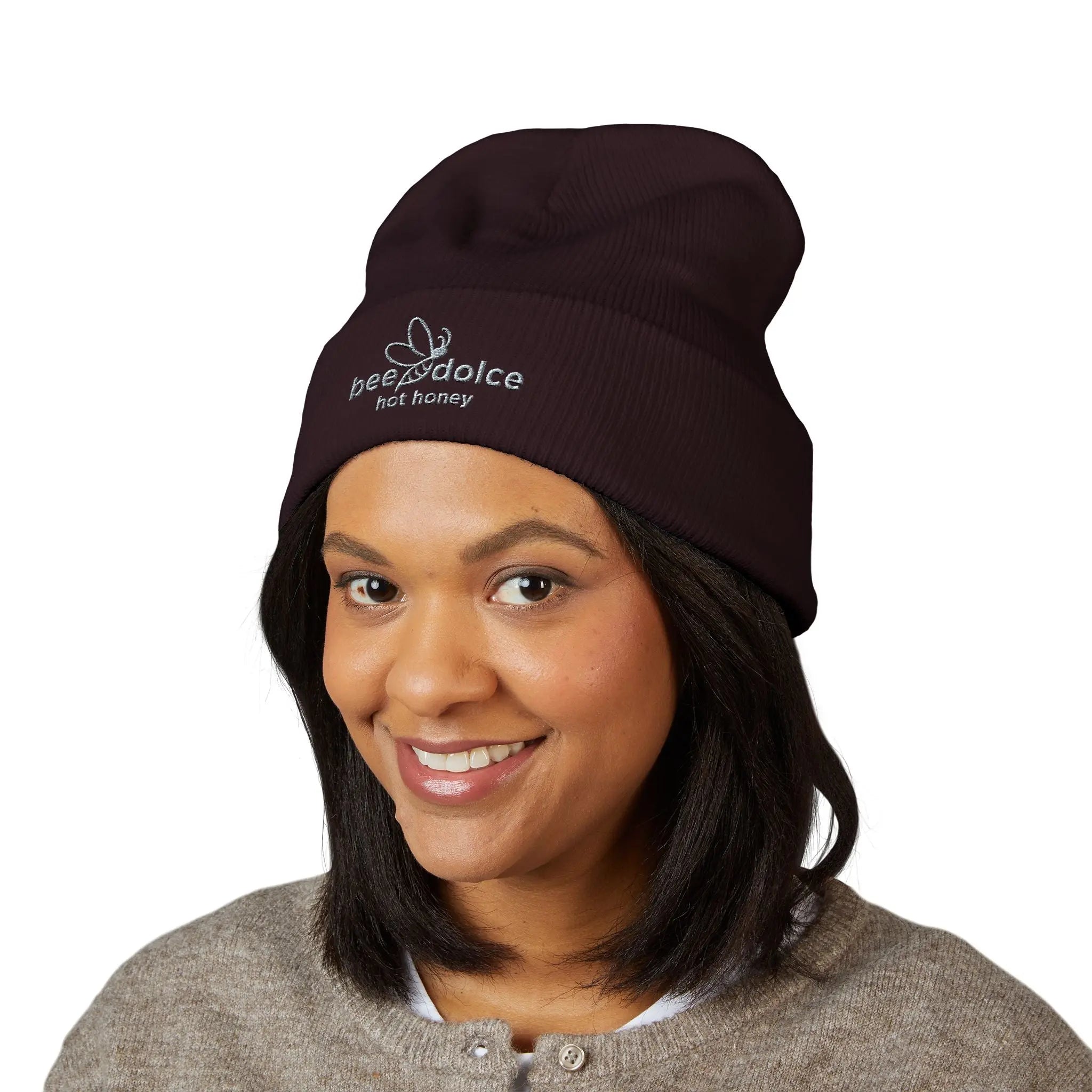 Embroidered Logo Cuffed Beanie Printify