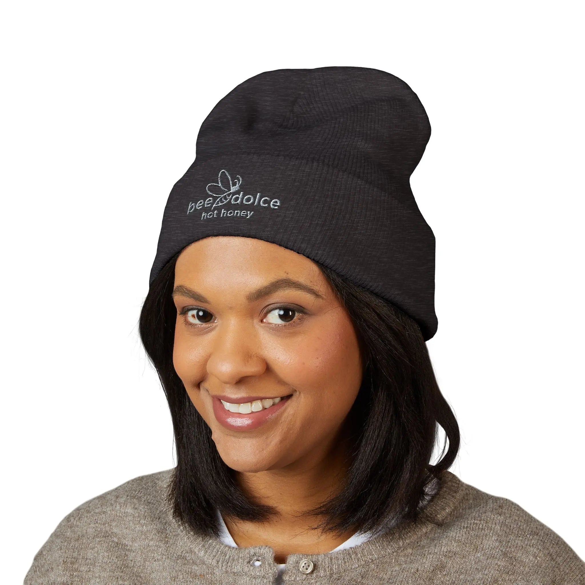 Embroidered Logo Cuffed Beanie Printify