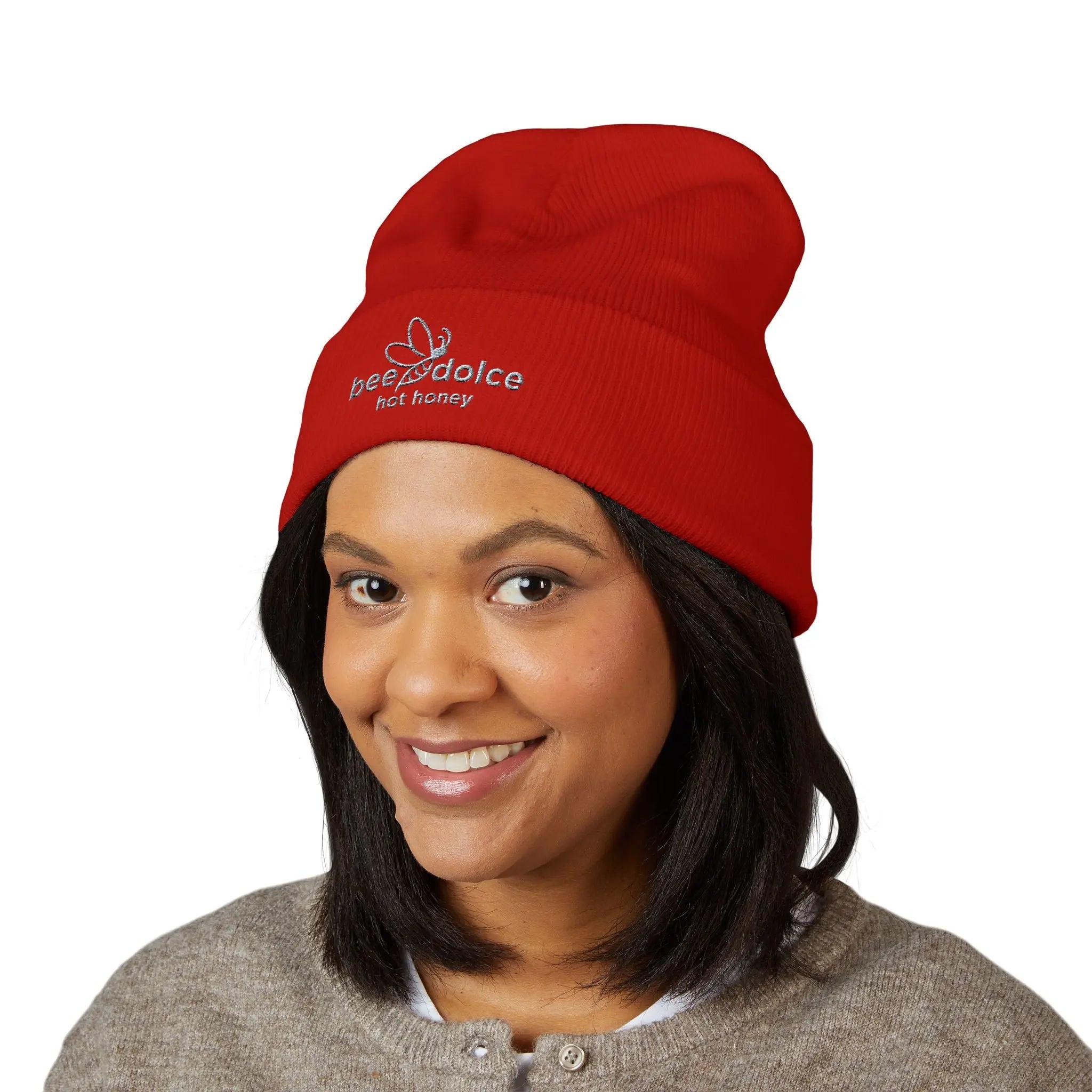 Embroidered Logo Cuffed Beanie Printify