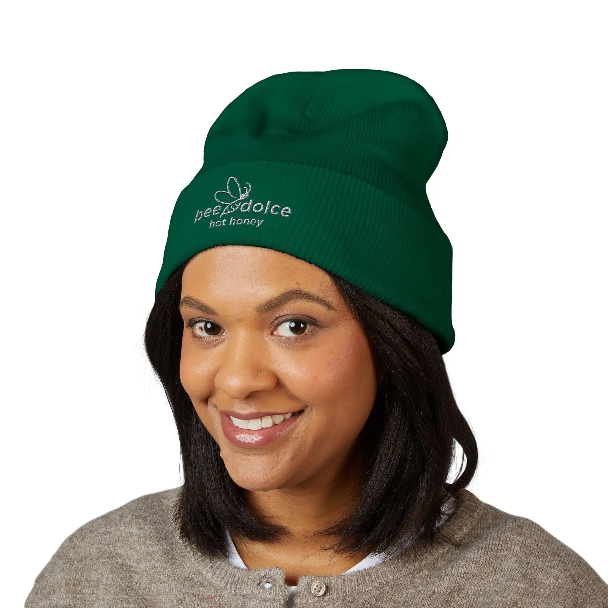 Embroidered Logo Cuffed Beanie Printify