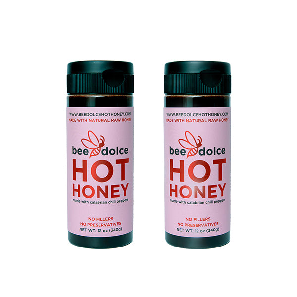 Bee Dolce Hot Honey, 12oz. Bundle, Frontal View